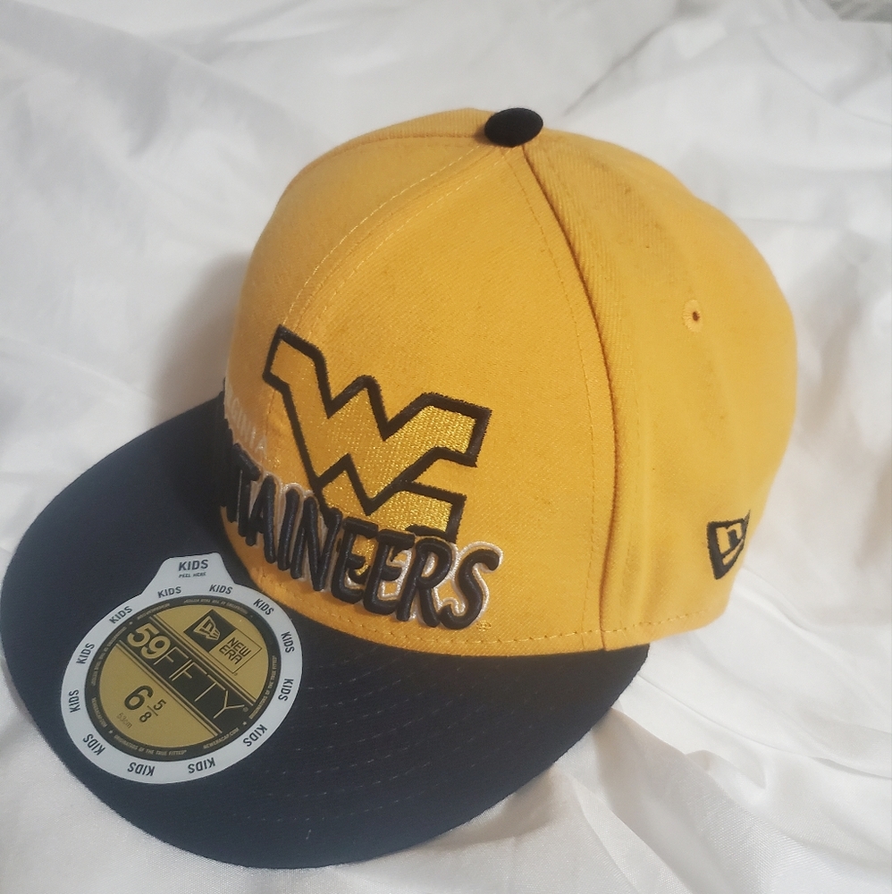 New Era West Virginia fitted cap sz 6 5/8
